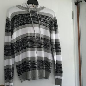 New Slope Men's Hooded Stripped Sweater
